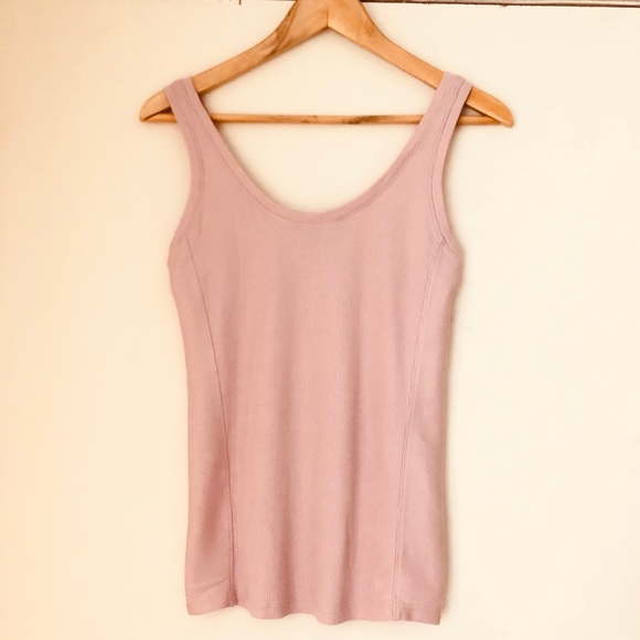 Theory Scoop neck pretty in pink cotton tank; size S - Picture 7 of 8